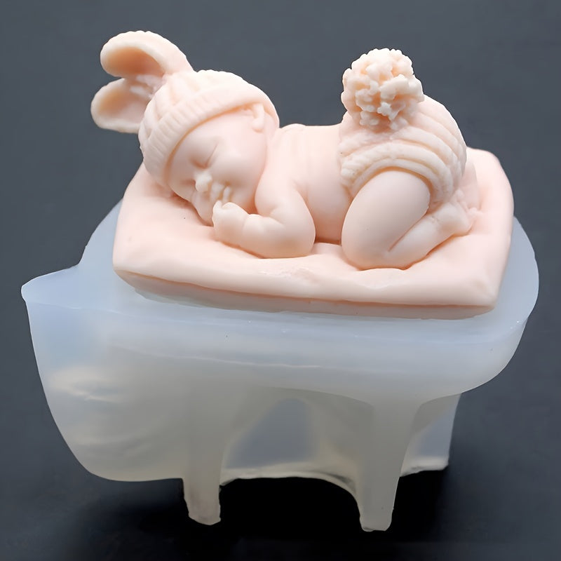 DIY 3D Sleeping Youngsters Angel Silicone Mold for Aromatherapy Candles, Epoxy Resin Crafts, Handmade Soaps - Home Decor Art Ornament Gift