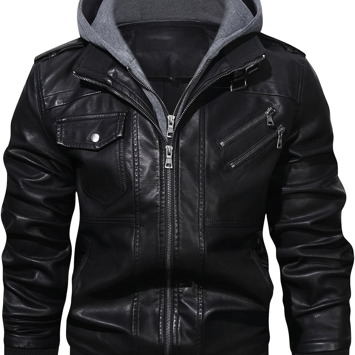 Men's Premium Jacket - Hooded, Zip-Up, Long Sleeve with Pockets | Stylish & Durable for Fall & Winter | Casual Streetwear for Men