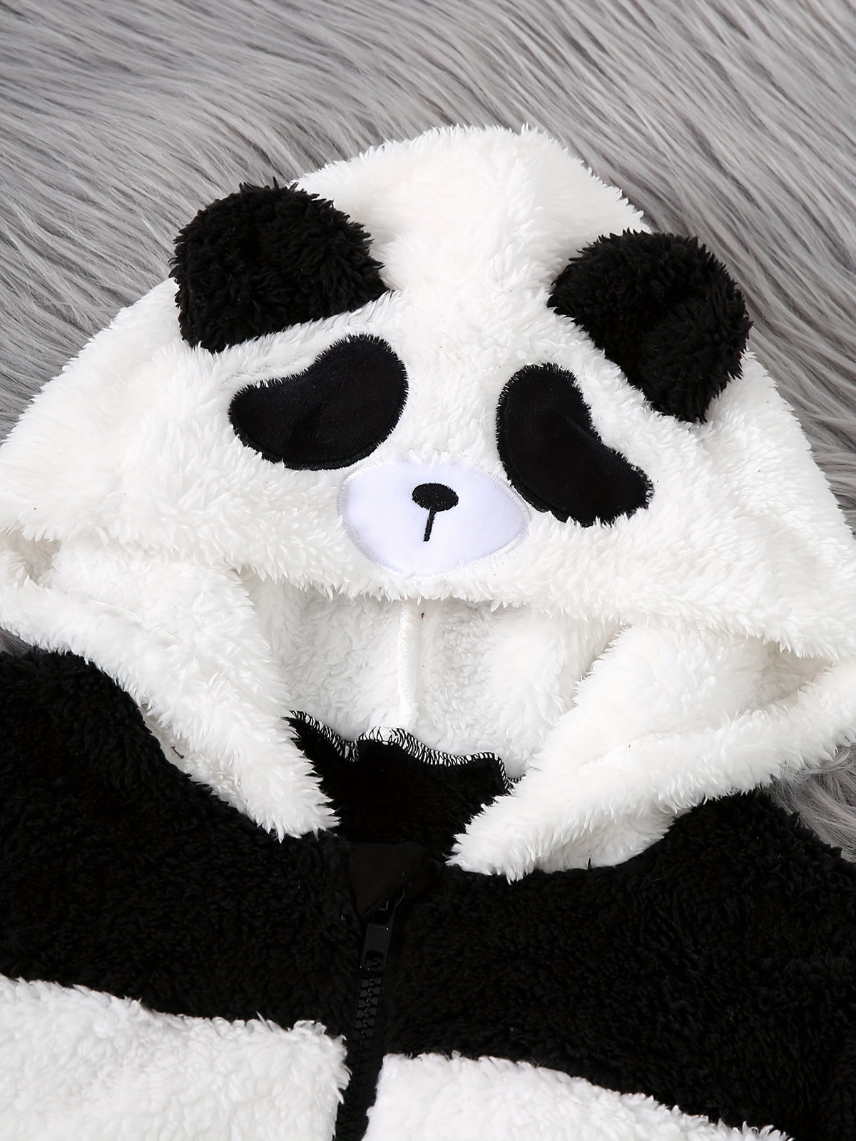 Children'S First Set of Autumn and Winter Two-Piece Hooded Long Sleeve Patchwork Sweatshirt + Pants Suit Panda Hat New Fashion Casual Trend Suitable for Boys and Girls, for Outdoor