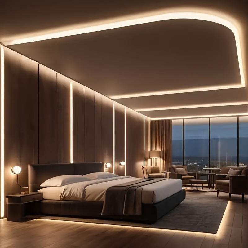 1pc USB-Powered LED Flex Strip Lights - Warm Soft Glow, Easy Installation, Ideal for Living Room, Bedroom, Balcony, Study - Creative DIY Atmosphere Decor, Bedroom Lighting | Modern Decor | USB Powered Lights, LED Lights for Bedroom