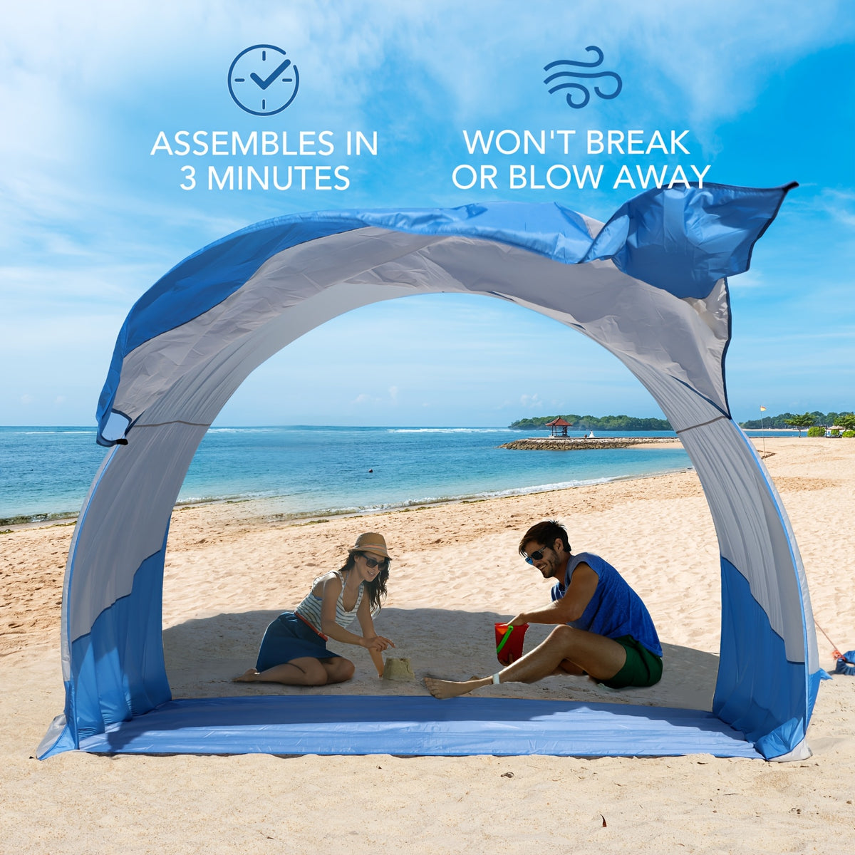 The Patented Zjrlght Design Beach Tent Accommodates 4-5 Adults, Providing a Sun Shelter with a 360-Degree Sun Cover And a Sand Mat. It'S Perfect for Outdoor Activities Like Camping, Backyard Gatherings, And Picnics, Suitable for Sand And Grass.