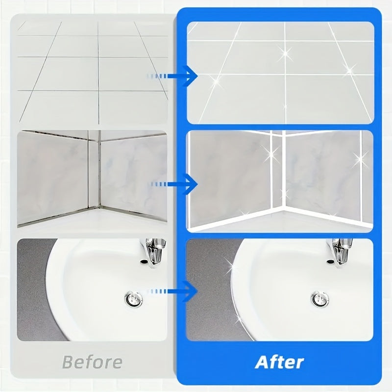 80ml Waterproof Tile Grout Filler, Odorless, Easy-to-Use, Durable White Tile Supplement for Kitchen, Bathroom Sink and Floor Gaps, Includes Scraper, Tile Grout Filler, Tile Filler, Wall Repair Paste/kit/patching Paste, Wall Filler/hole Filler, Home Renov