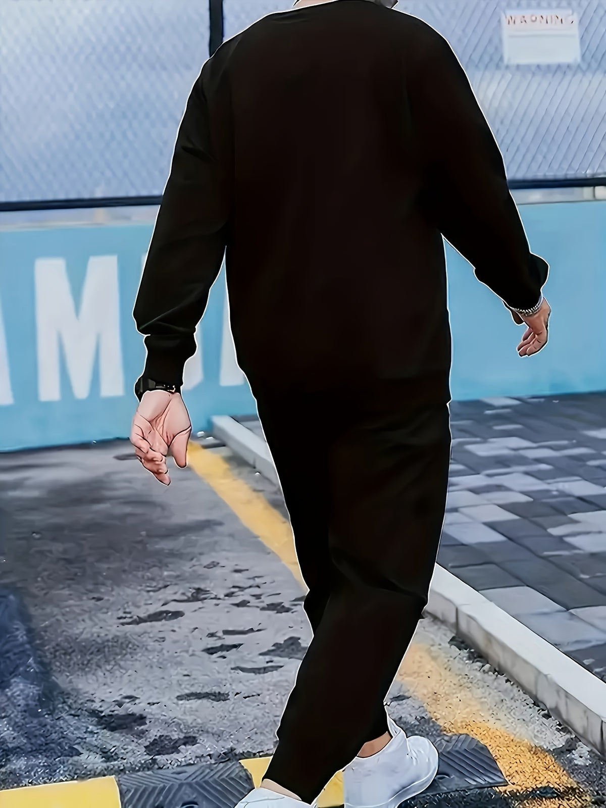 Men's casual sports suit sweatshirt and pants fashion logo