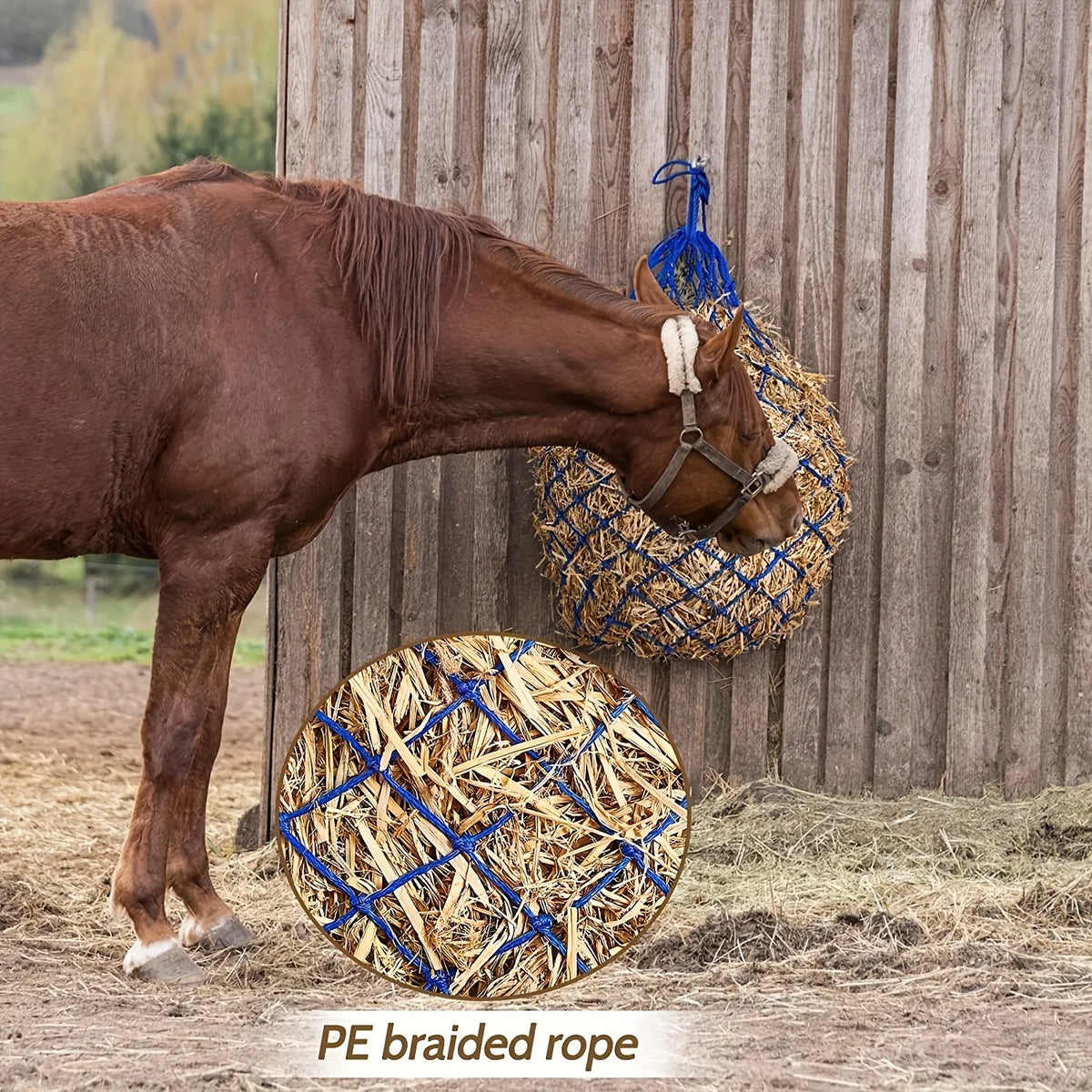 2pcs Horse Hay Net, Slow Feed Hay Bag, Feeding Net for Horse Sheep Donkey