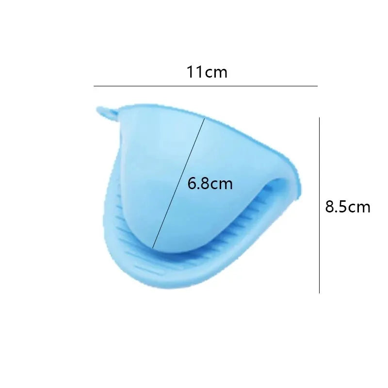 2pcs Thicken Baking Silicone Oven Mitts Microwave Oven Glove Heat Insulation Anti-slip Grips Bowl Pot Clips Kitchen Gadgets