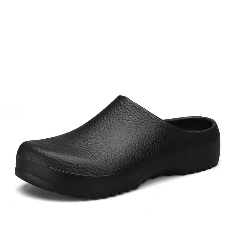 Eyriphy Kitchen Waterproof Slippers For Men Work Garden Shoes Non-Slips Rubber Mules Mens Fishing Slides Casual Cozy Home Sandal