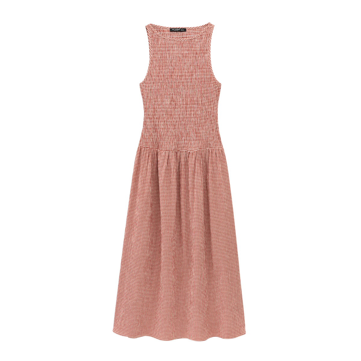 TRAFZA Women Elegant Plaid Vest Dress Sleeveless Stretch Bust Long Dress New 2025 Summer Fashion Romantic Vacation Dress