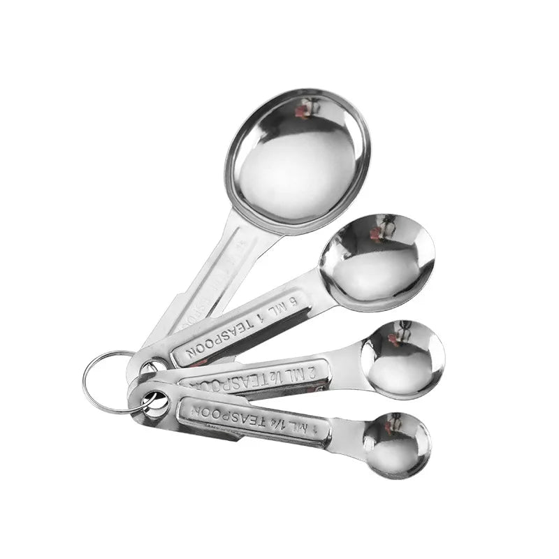 4 Pcs Stainless Steel Measuring Spoon Set High Quality Graduated Baking Home Kitchen Tool Salt Coffee s
