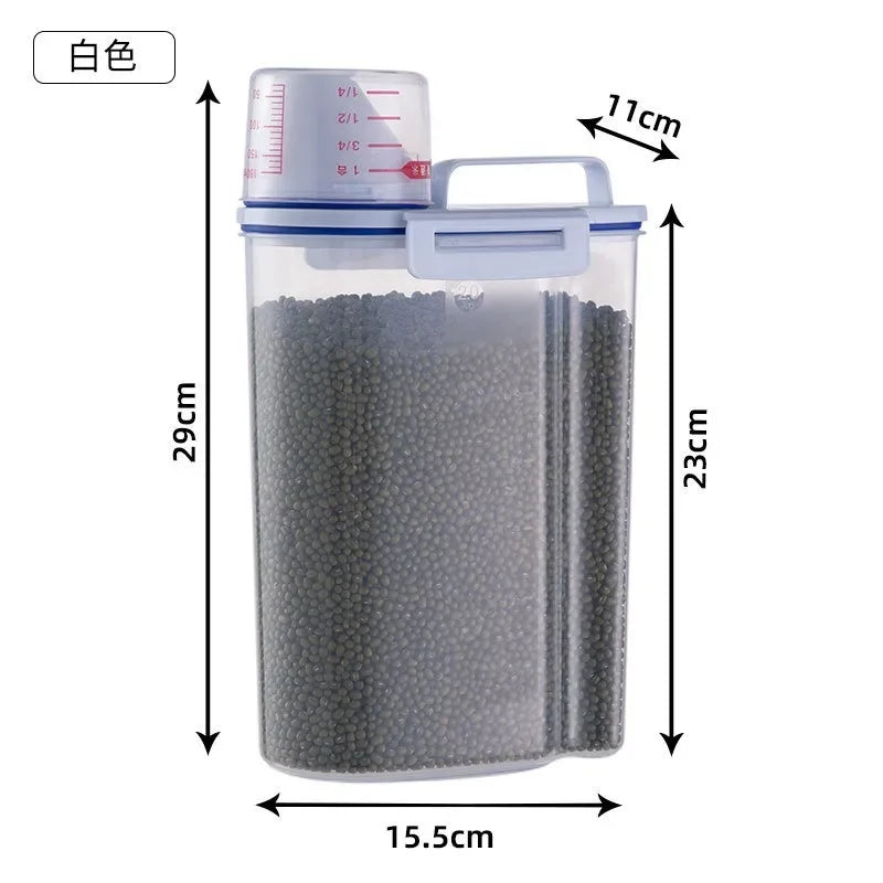 Dog Food Storage Bucket Pet Food Grain Storage Tank Kitchen Storage Rice Box Cat Food Grain Sealed Jar Dog Cat Accessories