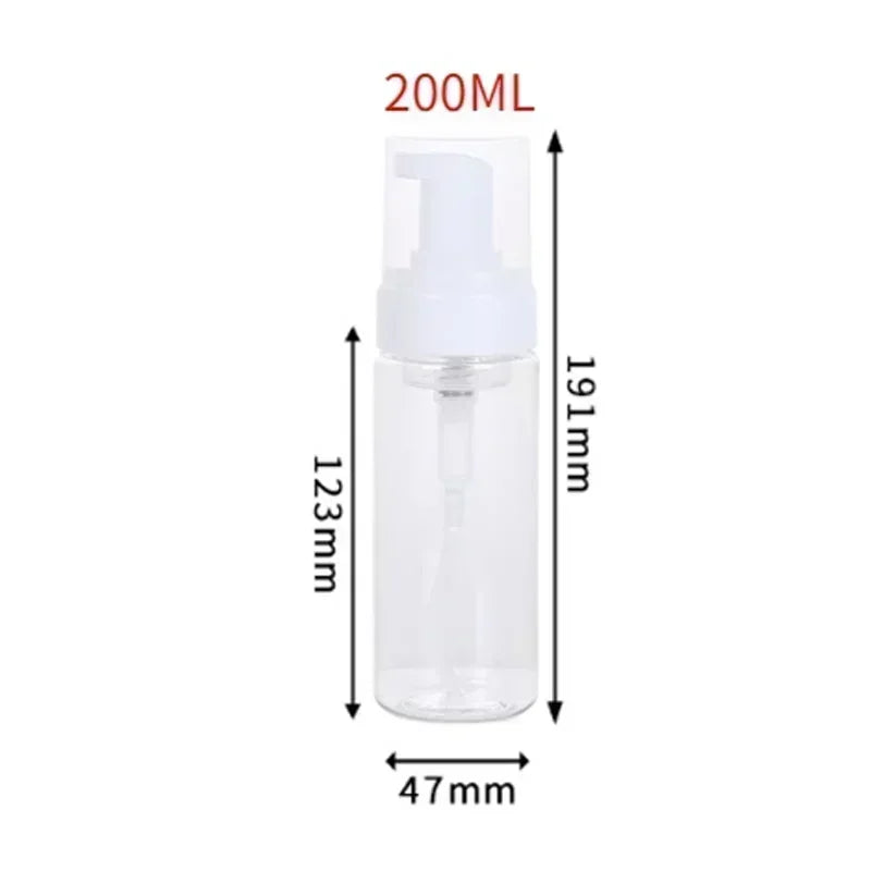 50-200ml Portable Foaming Soap Dispensers Bottle Empty Plastic Mousse Facial Cleanser Pump Bottle Refillable Lotion Shampoo
