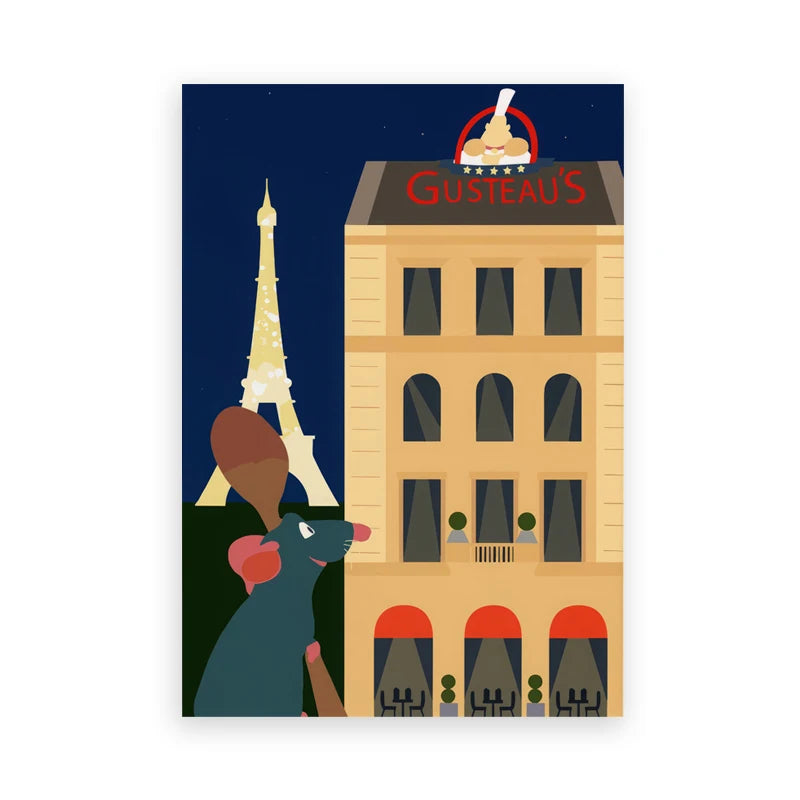 Cartoon Movie Ratatouille Art Prints Decorative Poster Classic Cartoon Film Canvas Painting Dining Room Kitchen Wall Decor