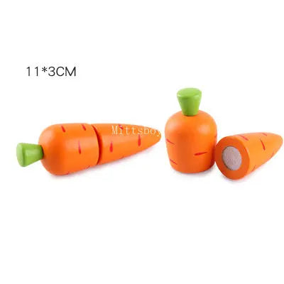 1Pcs Fruit Cutting Educational Toys Wooden Paste Stickers Vegetable Fruit Cutting Kitchen Toy Educational Toy For Children Gift