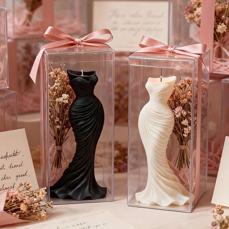 Valentine's Day 3D Slim Fit Mermaid Bridal Dress Silicone Mold, Slim Cut and Mermaid Gown Design, High-Temperature Resistant and Easy Demolding, Perfect for Making Scented Candles, Resin Plaster Crafts, Wedding Decorations, Anniversary Gifts, Party