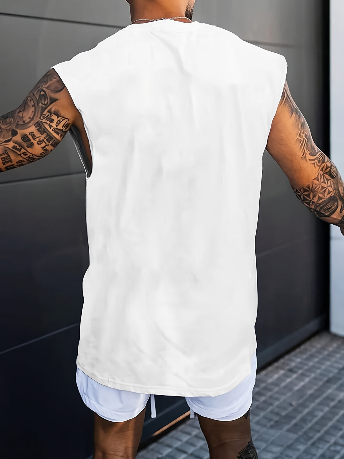 Sleeveless Men'S T-Shirt with a Trendy And Minimalist Design, Featuring a Print Number 7 Pattern, Suitable for Spring And Summer, Vacations, Parties, And Casual Gatherings with Friends