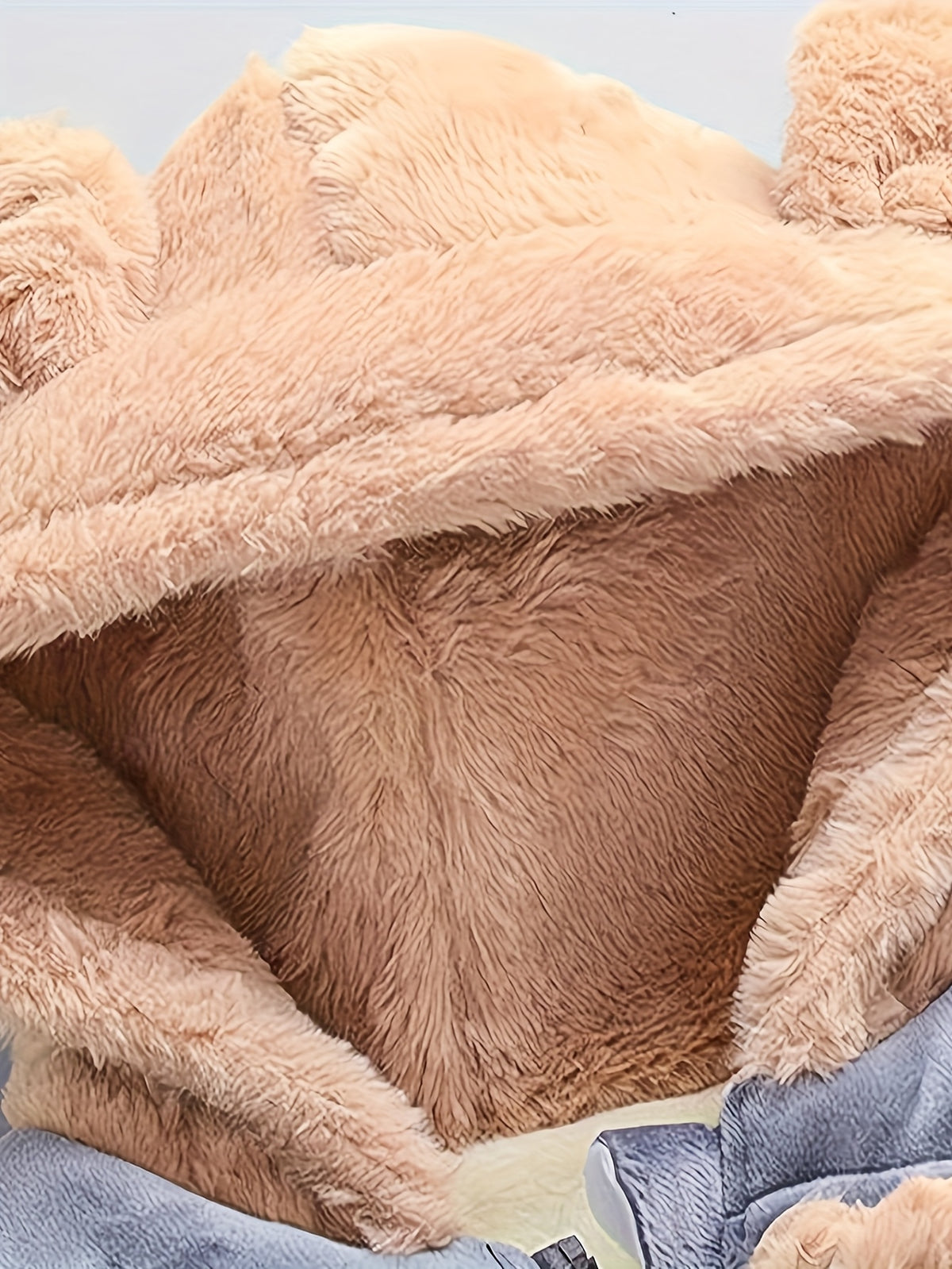 3pcs Boys' Plush Bear Set with Hooded Vest, Snap-Fit Pants & Footless Jacket - Soft Warm Winter Outfit with Brown Teddy Bear Ears & Paws, Cozy Casual Play Clothes for to 12m, Easy-Care (Hand Wash/Dry Clean) - Ideal for Christmas & Casual Attire, Perfect