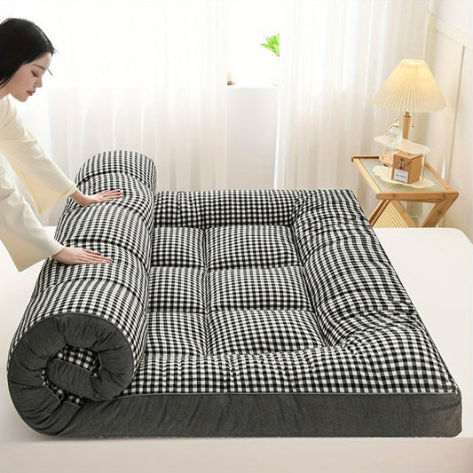 Luxurious soft square mattress topper - Breathable fluffy all-season comfort for bedrooms, guest rooms, and dorms - Warm winter bedding for fall - Machine washable polyester bedspread for outdoors, camping, and hiking