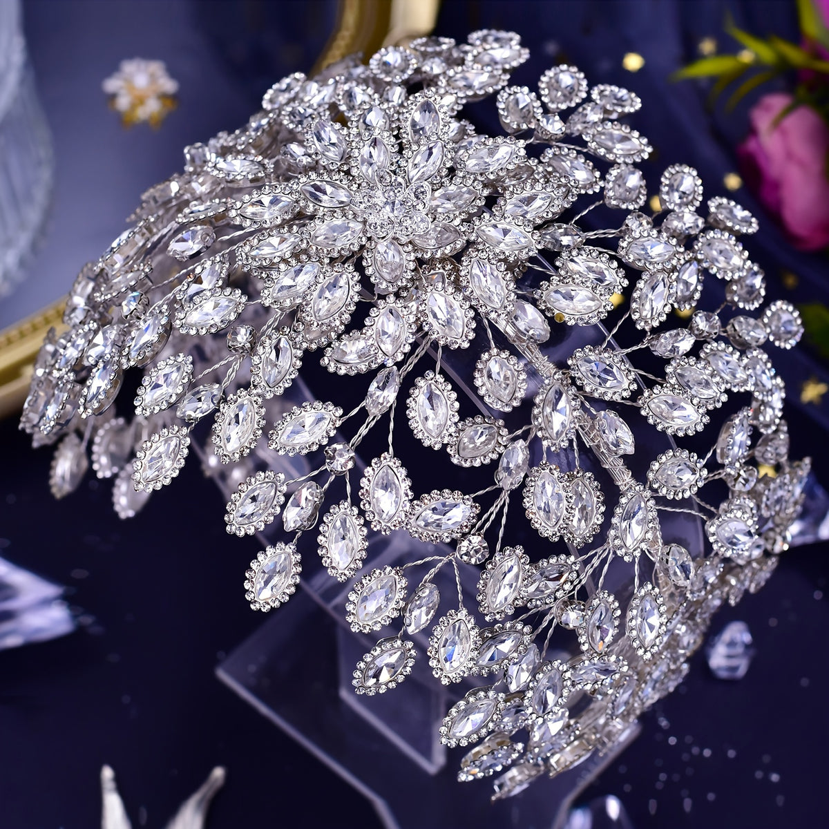 Crystal Rhinestone Head Piece Wedding Dress Up Bridal Accessories Head Jewelry