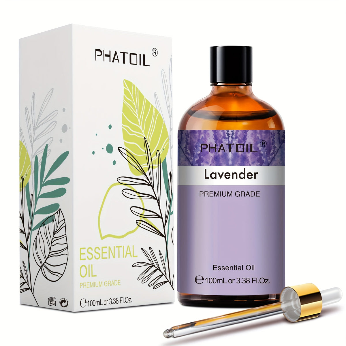 1pc PHATOIL 100ml/3.38fl.oz Essential Oil Alcohol-free for Diffusers, Humidifiers, Soap/Candle Making, Christmas Gift, Lover, Friends, Lavender, Jasmine, Eucalyptus, Vanilla, Soap Making Oil, Humidifier Oil, Floral Aroma Oil, Scent Oil, Pure Plant Extrac