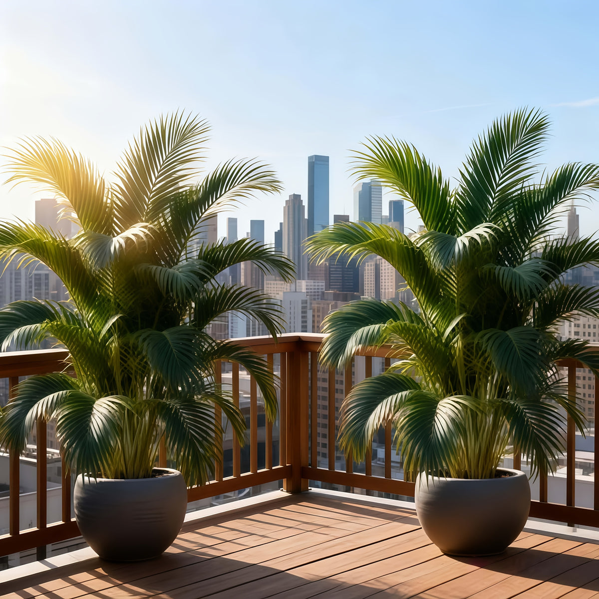 2pcs Large Outdoor Artificial Faux Palm Tree with 24 Leaves, Tropical Rainforest Maple Modern Decor - Suitable for Weddings Gardens, Festivals, Thanksgiving, Halloween, Christmas, Oktoberfest, Grandparents Day, Porch, Office, Courtyard, Patio, Living