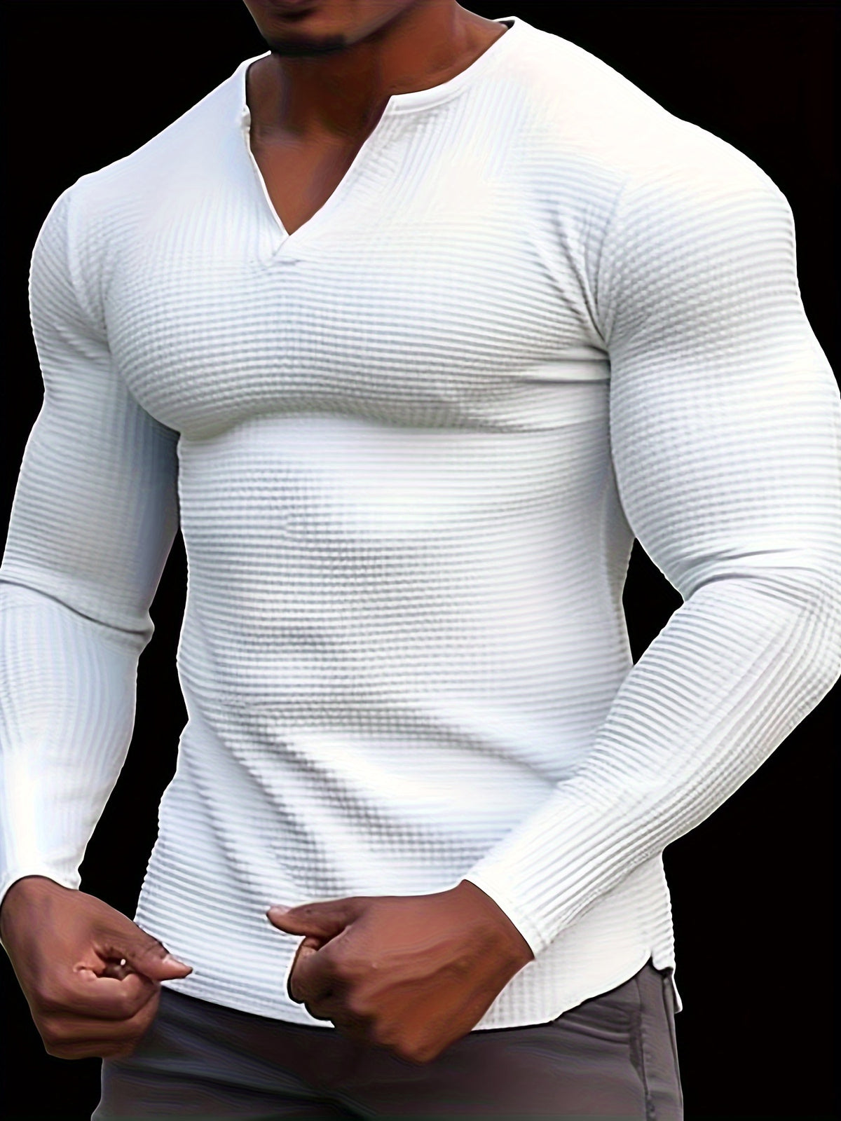 Graphic Color Block Letter Daily Classic Outdoor Men's 3D Print T shirt Tee Raglan T Shirt Waffle T Shirt Sports Outdoor Casual Going out T shirt Black White Light Grey Long Sleeve V Neck Shirt