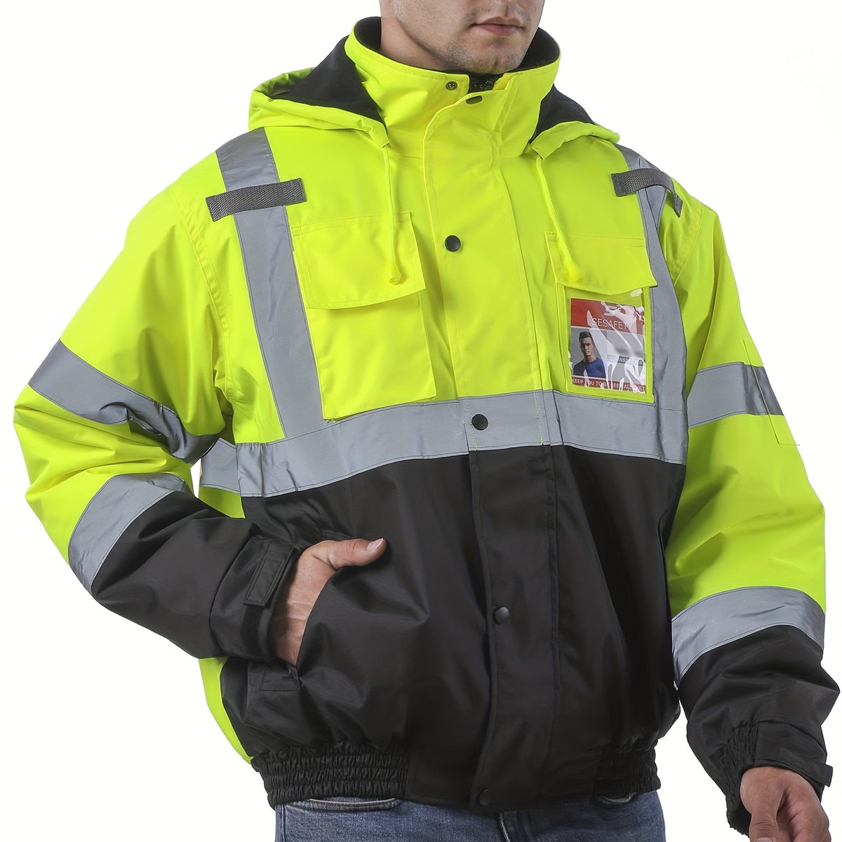 High-Visibility Reflective Safety Jackets - ANSI/ISEA Certified for Unisex Use - All-Weather Protection, Ensuring Your Safety Day and Night - Perfect for Men and Women!