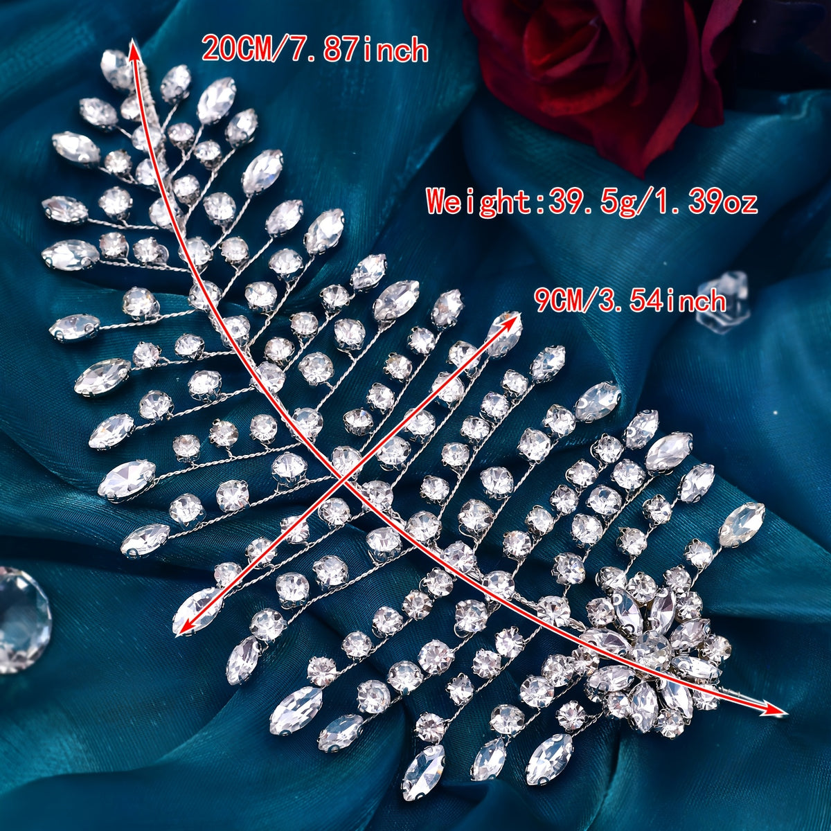 2pcs/set European and Korean Classic Design Hair Accessories with Synthetic Rhinestones Bridal Headwear Wedding Dressing Headwear Pageant Hair Accessories Handmade Ornaments for Women's Dance Party Sparkling Accessories HP441