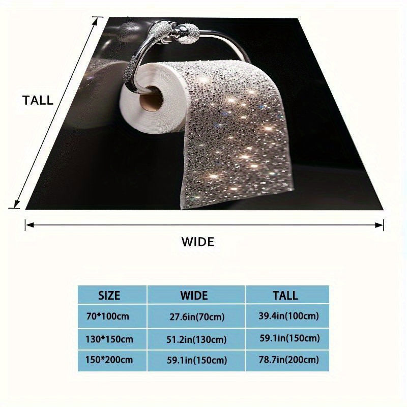 Sparkling Diamond Toilet Paper Roll - Luxury Bathroom Tissue with Glamorous Toilet Paper Design, Soft Flannel-like Texture, Elegant Bathroom Decor for Home, Parties, Holidays - Perfect Gift for Housewarming, Wedding, Birthday - All-Season Use, Party Supp