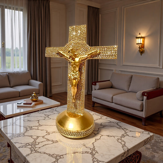 Classic Style Resin Statue of Jesus Christ Suffering, Religious Themed Statue, Suitable for Various Room Types, Suitable for Christmas, Easter, Thanksgiving, No Need for Electricity