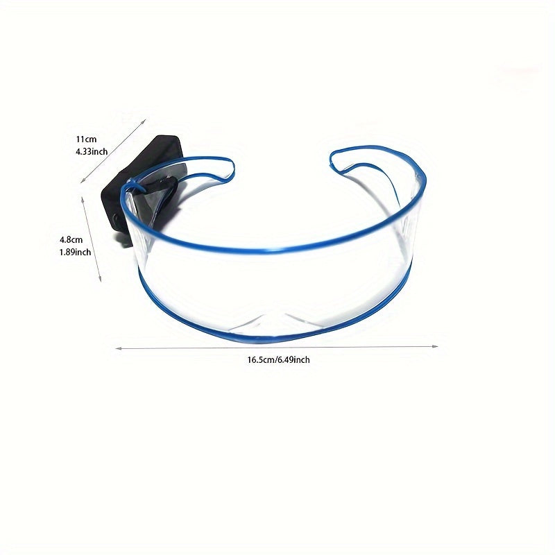 LED Glasses-Perfect for Parties, Bars and Events | Luminous Party Accessories | No Batteries Required, Festival Essentials, Rave Equipment, Futuristic Design, Techinspired Fashion, Durable Frames, Clear Lens Glasses, Illuminated Shades, Fluorescent Glass
