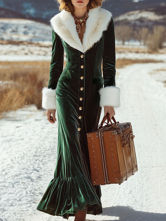Women'S Elegant Long Formal Coat - Chic Office to Party Outerwear, Button-Front Closure, All-Season Formal Attire for Women, Office, Parties, Business Events - Elegant Women'S Clothing, Party Outfit, Sophisticated Design, Stylish Jacket