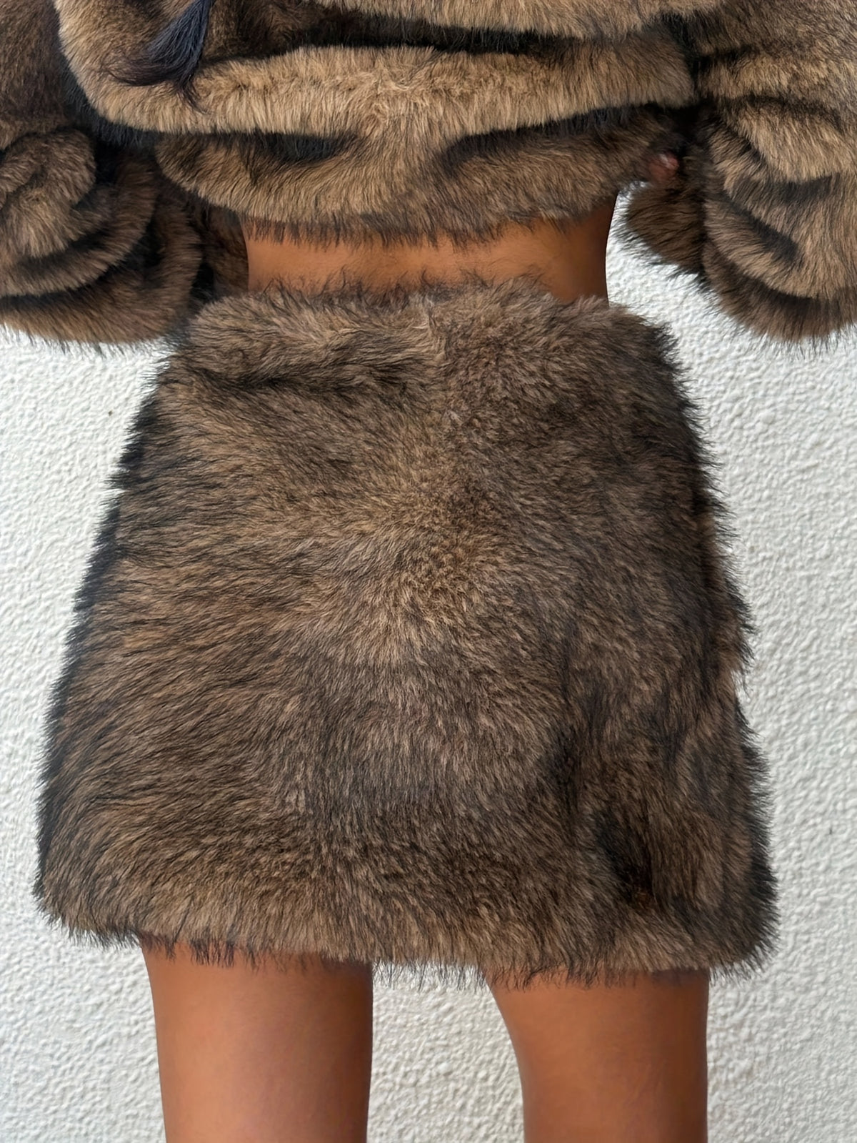 Women'S Retro Furry Mini Winter Skirt | Warm and Suitable for Parties and Nightclubs, Solid Color for Fall/Winter