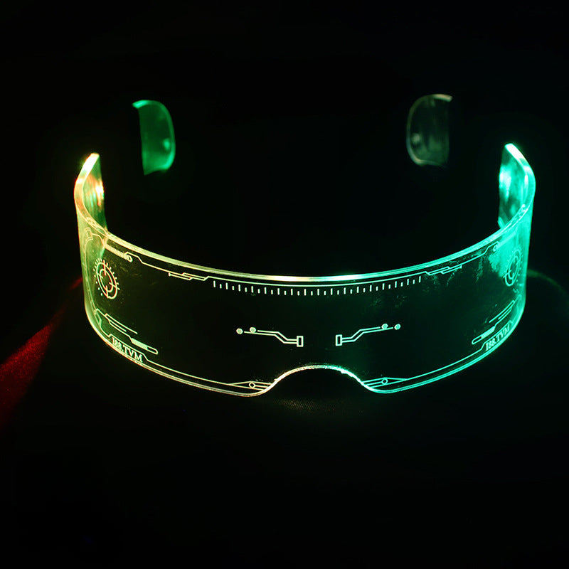 1PC LED Glasses Punk Style Light Up Glasses With Fantasy 7 Colors