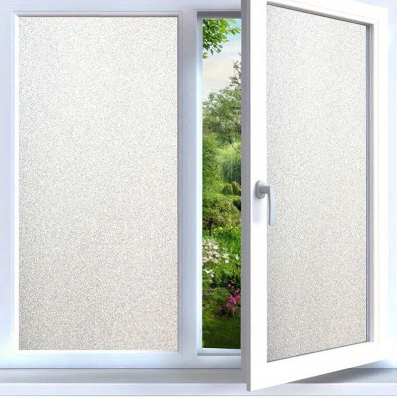1pc Pure Frosting Electrostatic Adhesive Free Glass Film Sticker Window Decal Thermal Insulation Film Window Protective Film Sea Transportation