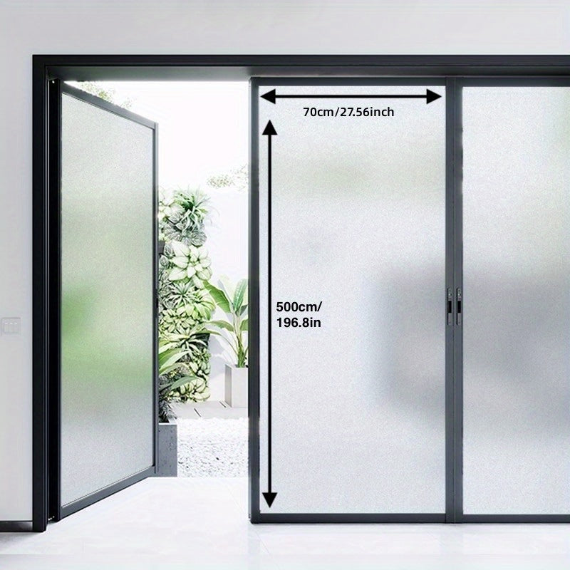 1pc Pure Frosting Electrostatic Adhesive Free Glass Film Sticker Window Decal Thermal Insulation Film Window Protective Film Sea Transportation