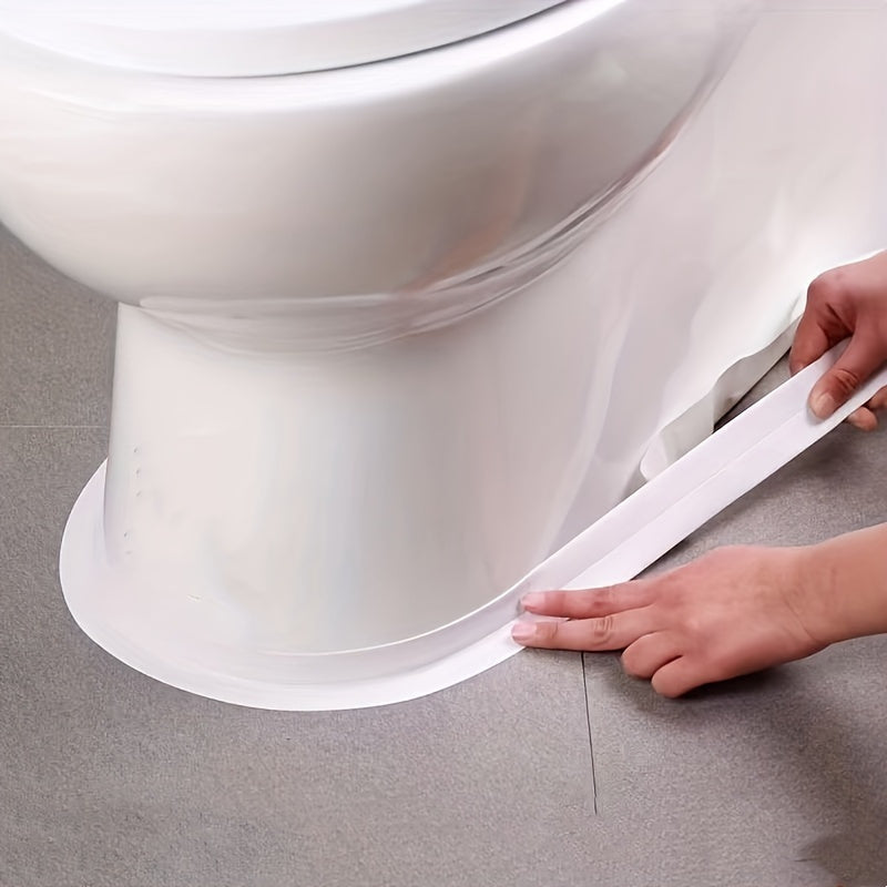 3 Rolls Self-Adhesive Waterproof Toilet Caulk Strip - PVC Bathroom & Kitchen Seam Stickers for Sink, Bathtub, Shower - Leak Prevention, Easy Installation, White, Bathtub Sealing, Durable Seal, Adhesive Seal, Renovation Essentials, Seamles
