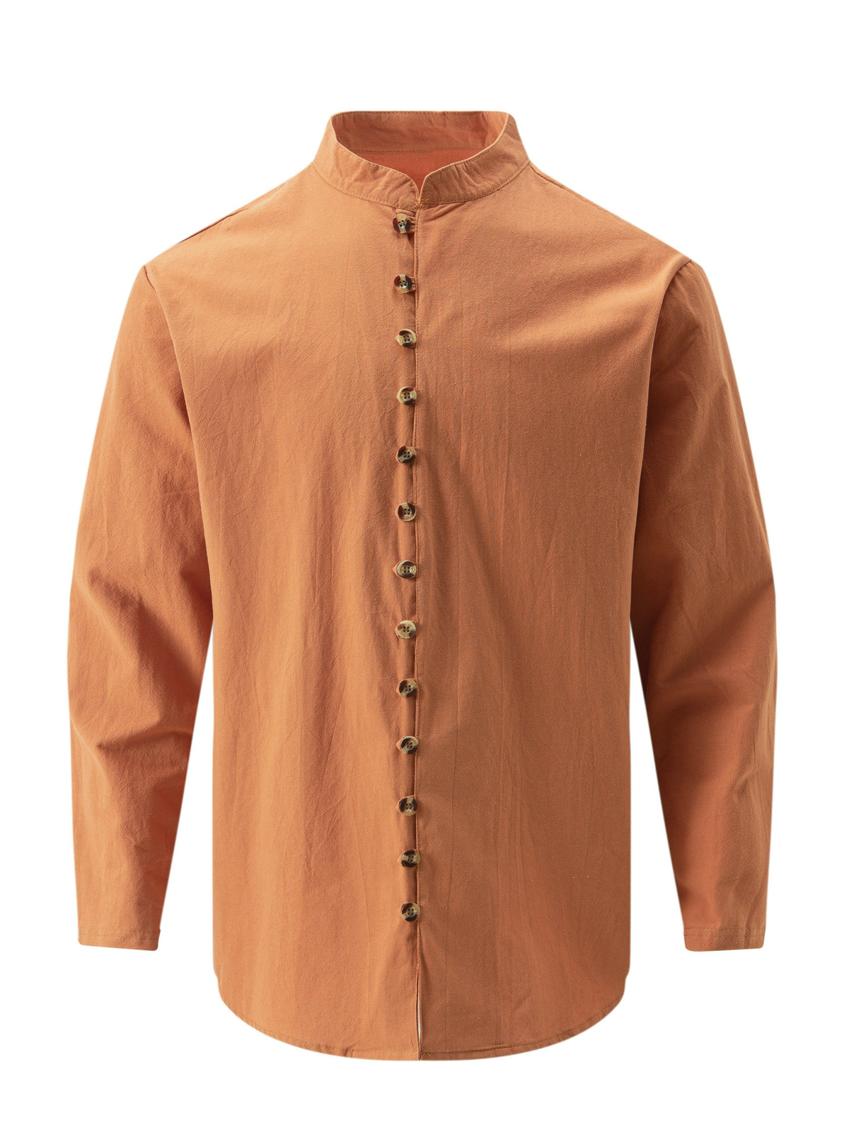 Retro Style Men's Casual Solid Long Sleeve Shirt, Men's Clothes For Spring Summer Autumn, Tops For Men