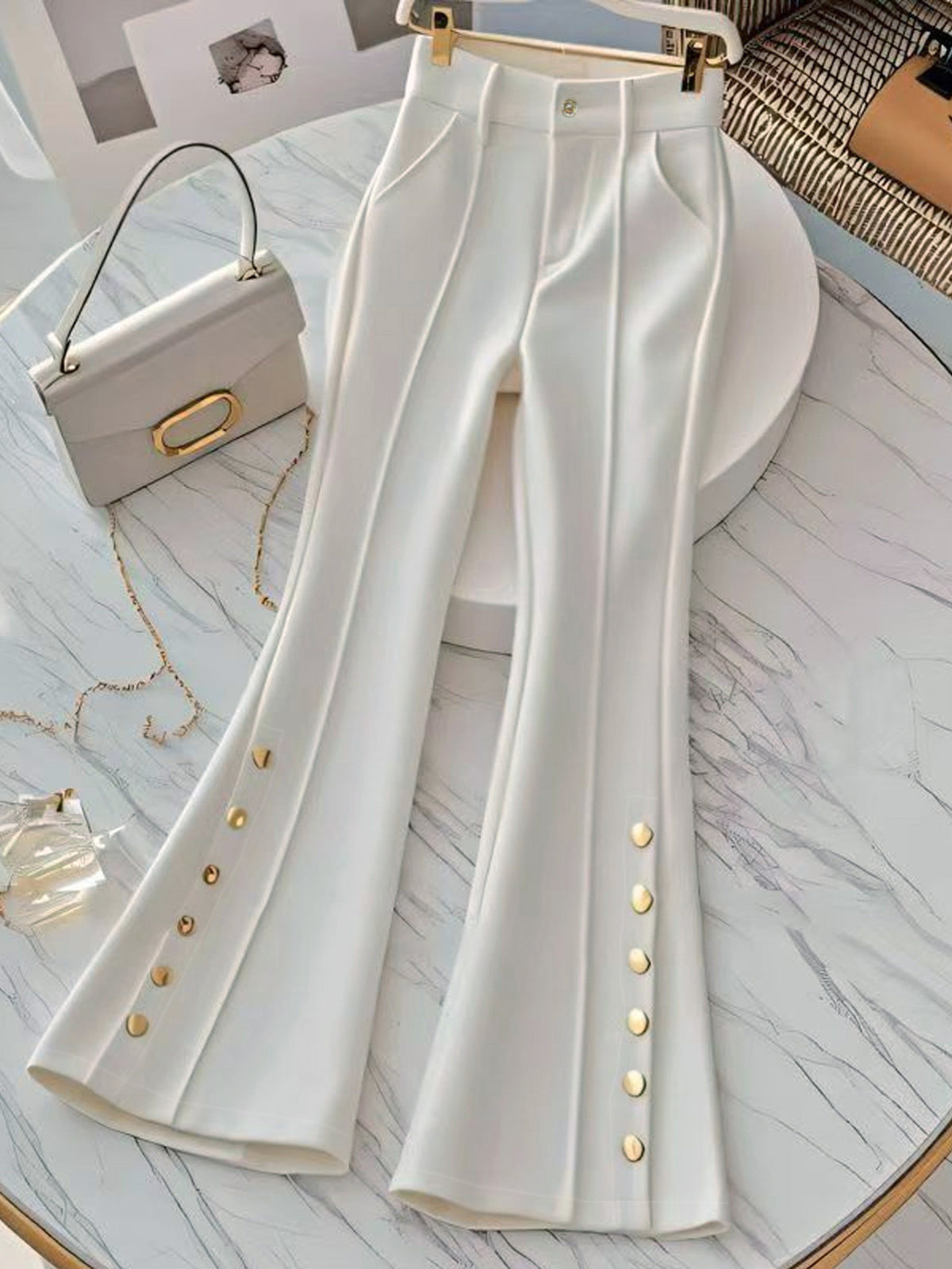 Elegant Straight-Leg Casual Pants for Women