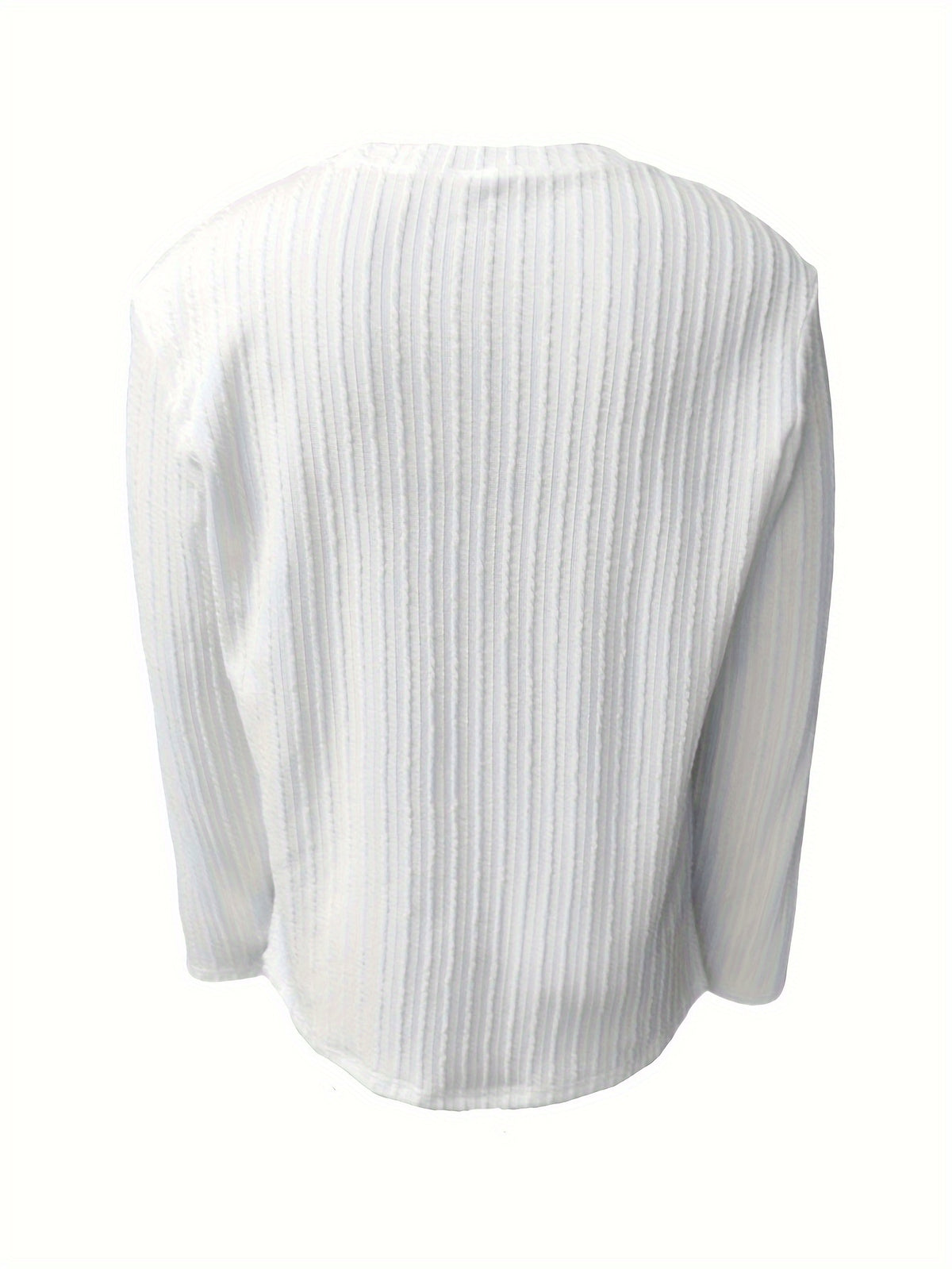 Men's Slim-Fit Long Sleeve T-Shirt - Casual Round Neck, Stretch Fabric, Machine Washable - Perfect for Fall/Winter