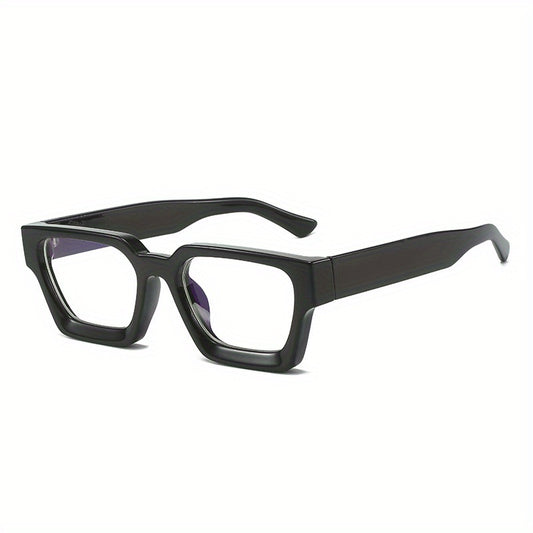 1pc Unisex Vintage Square Plano Glasses - Transparent PC Frame, Ideal for Everyday Wear & Computer Use - Stylish Gift for Bookworms & Tech Enthusiasts