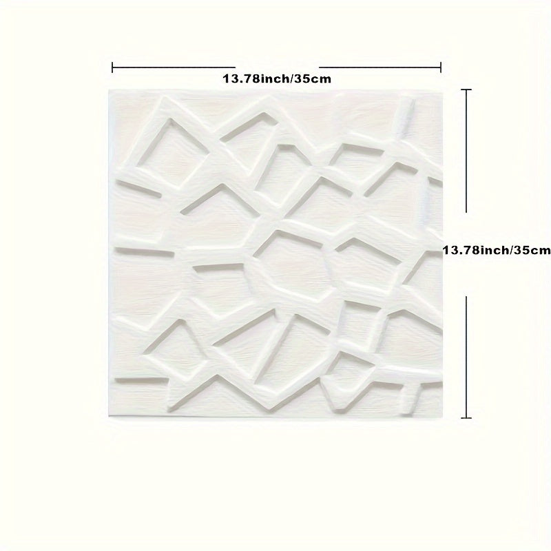 10/20/30/40/50/80/100pcs Self-Adhesive Waterproof 3D Wall Tile Stickers - Peel & Stick XPE Waterproofing Film, 3D Texture Peelable Wallpaper-like Panels (35.0x35.0cm) for Kitchen, Bathroom, Ceiling & Walls - Easy Clean, Cut-to-Fit Tiles