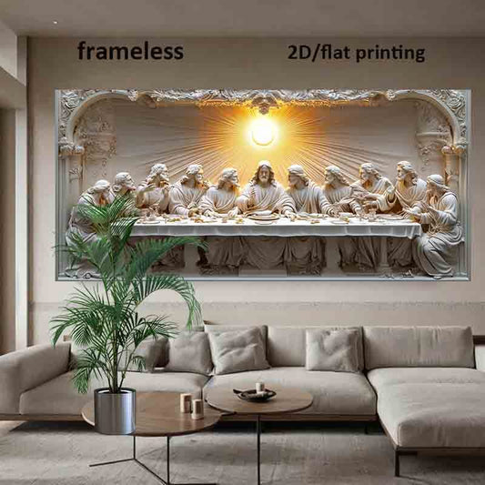 2D/flat printing 1pc 39.37inch*78.74inch/100cm*200cm Frameless Modern, The Last Supper, Canvas Poster for Bedroom and Living Room Decoration Cuadros No Frame, Wall Decoration, Contemporary Art, Artistic Print, Durable Material, Premium Printing