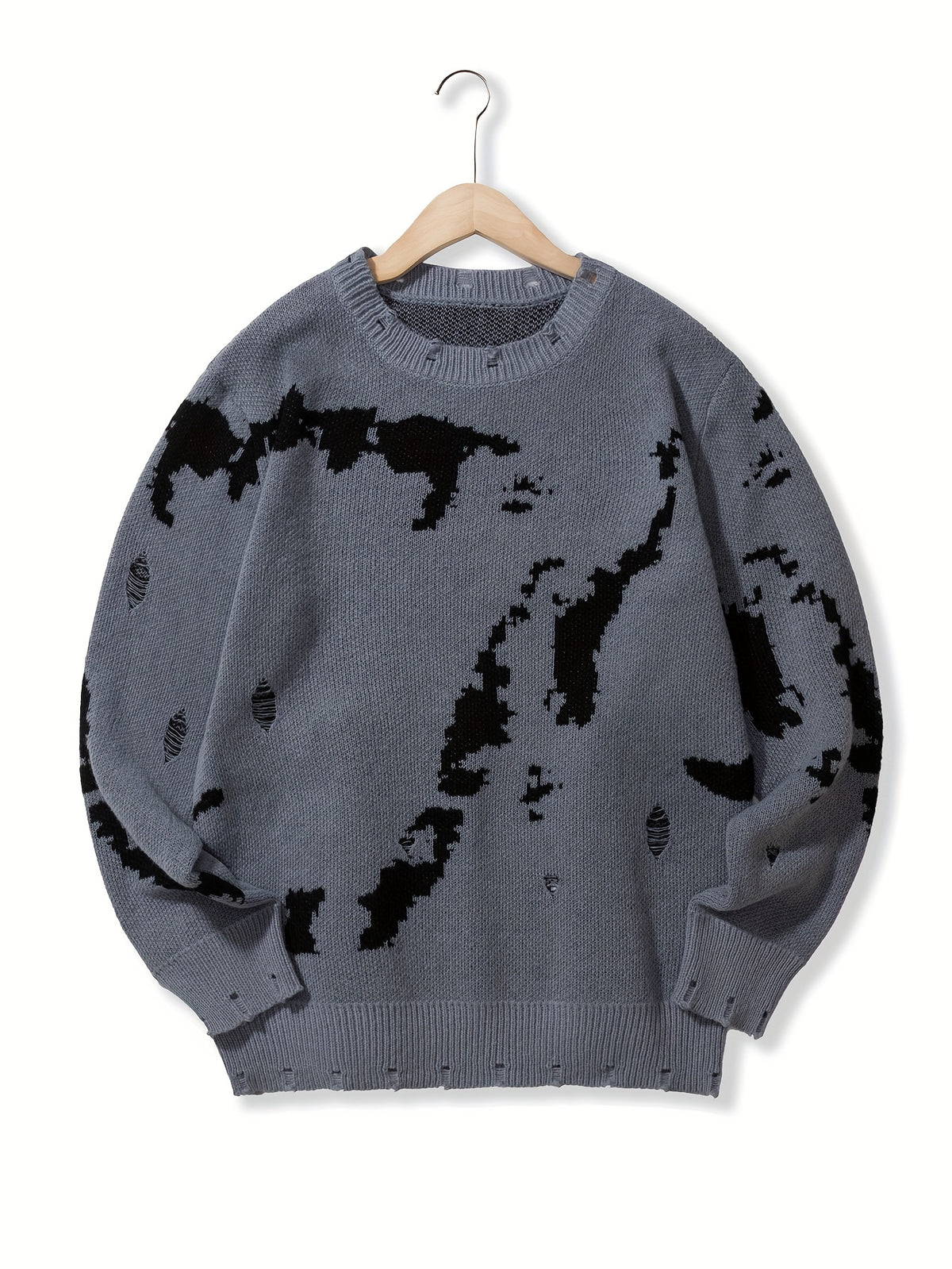 All Match Knitted Sweater, Men's Casual Warm Slightly Stretch Crew Neck Pullover Sweater For Men Fall Winter