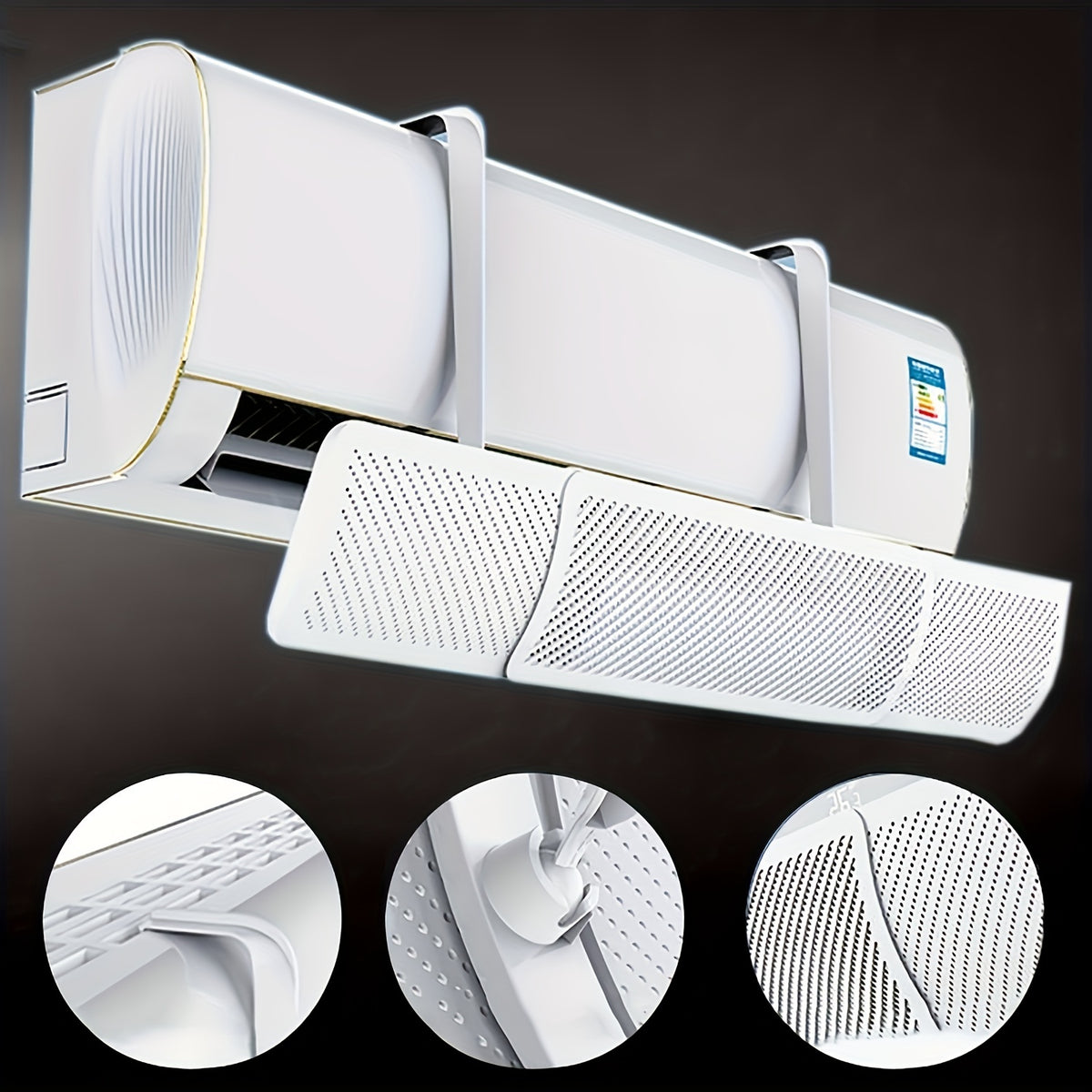 DEFLECTOR ONLY: Keep your home cool and comfortable with this easily adjustable and convenient air conditioner deflector, wall mounted universal vent deflector cover!
