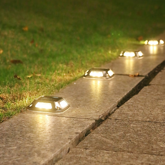 Shenzhi Tech 4pcs LED Solar Garden Light, Wall Lamp with Smart Light Control, Landscape Lighting for Garden, Courtyard, Fence