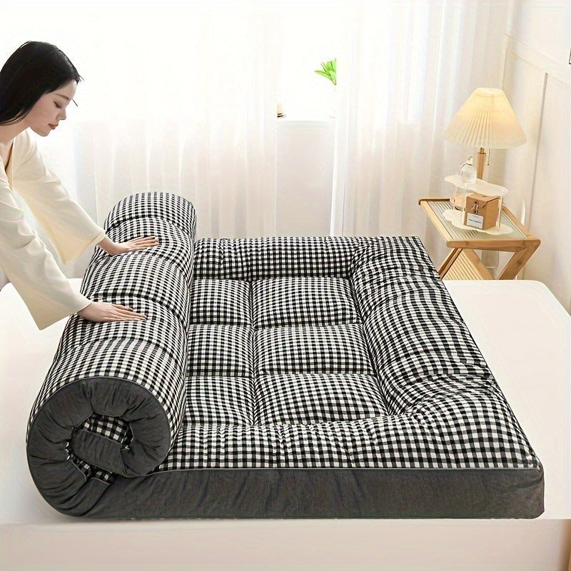 Luxurious soft square mattress topper - Breathable fluffy all-season comfort for bedrooms, guest rooms, and dorms - Warm winter bedding for fall - Machine washable polyester bedspread for outdoors, camping, and hiking