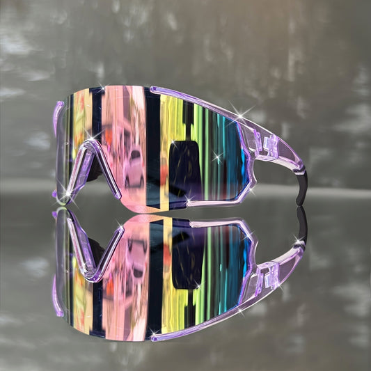 Fashion Glasses for Women And Men, Transparent PC Frame, Colorful Lens, Lightweight Eyewear, Casual Use