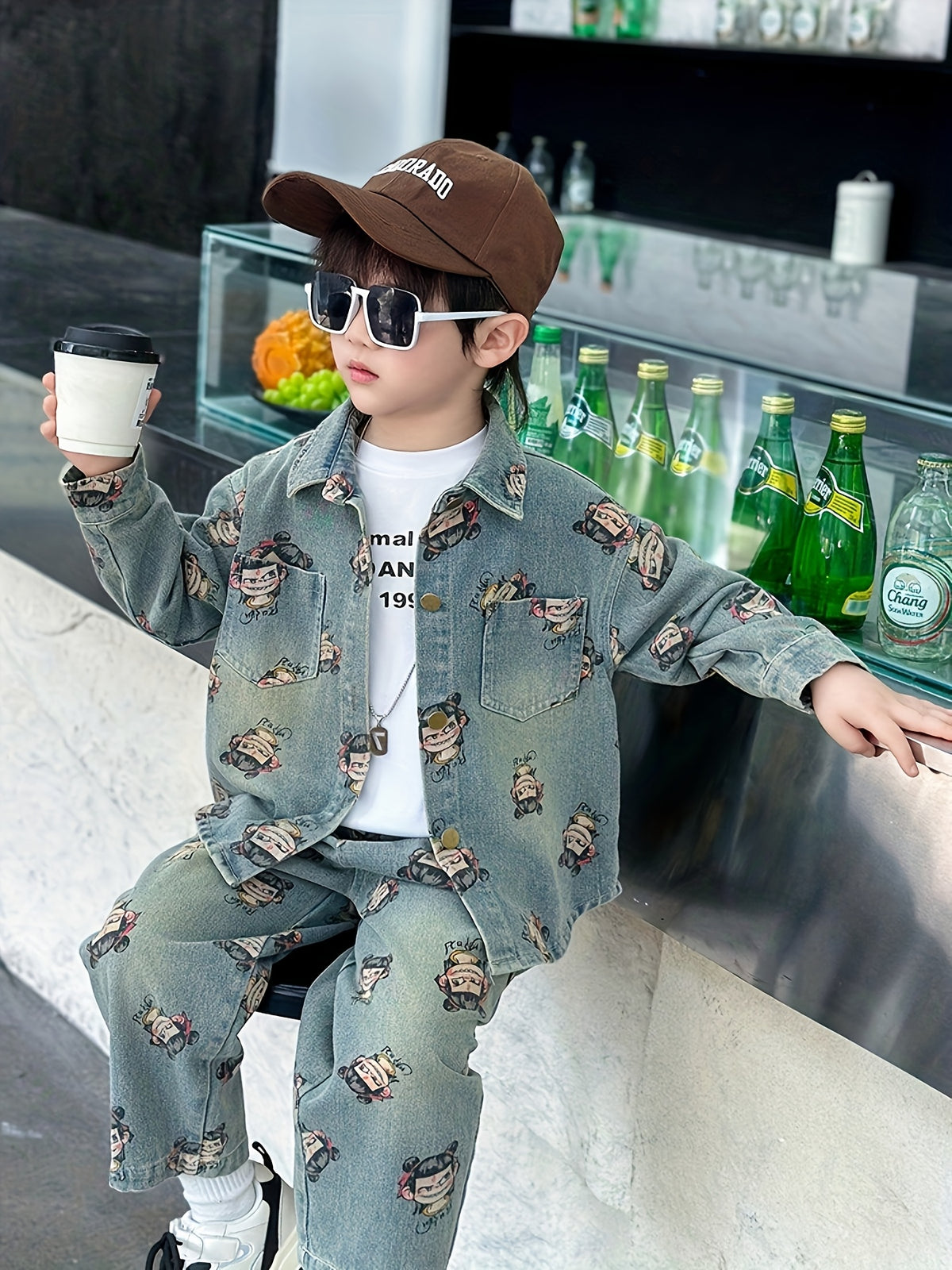 Boys and Girls Denim Jacket Spring/Autumn 2025 New Style Trendy Tops for Kids Fashionable Western Outfit, Perfect for Outdoor