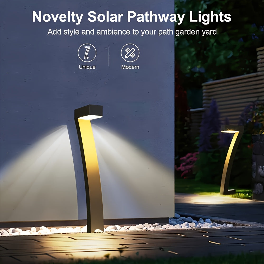 4pcs Solar Pathway Lights, 6pcs Upgraded Bright LED Outdoor Solar Lights, Suitable for Outdoor Use, Solar Garden Lights, Outdoor Solar Lighting, Suitable for Courtyards, Driveways, Walkways, Landscaping