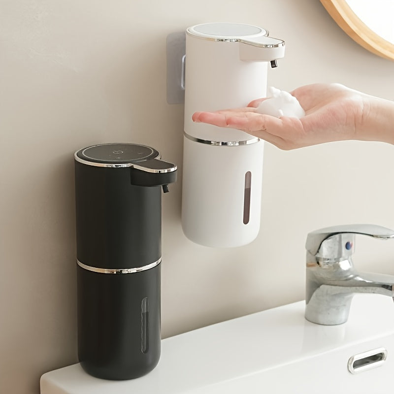 NIJ 380ml Automatic Soap Dispenser with Touchless Sensor - Wall-Mounted, Rechargeable Lithium Battery, USB Charging, Modern Black Design for Bathroom And Kitchen, Bathroom Soap Dispenser|Modern Soap Dispenser|Touchless Soap Dispenser