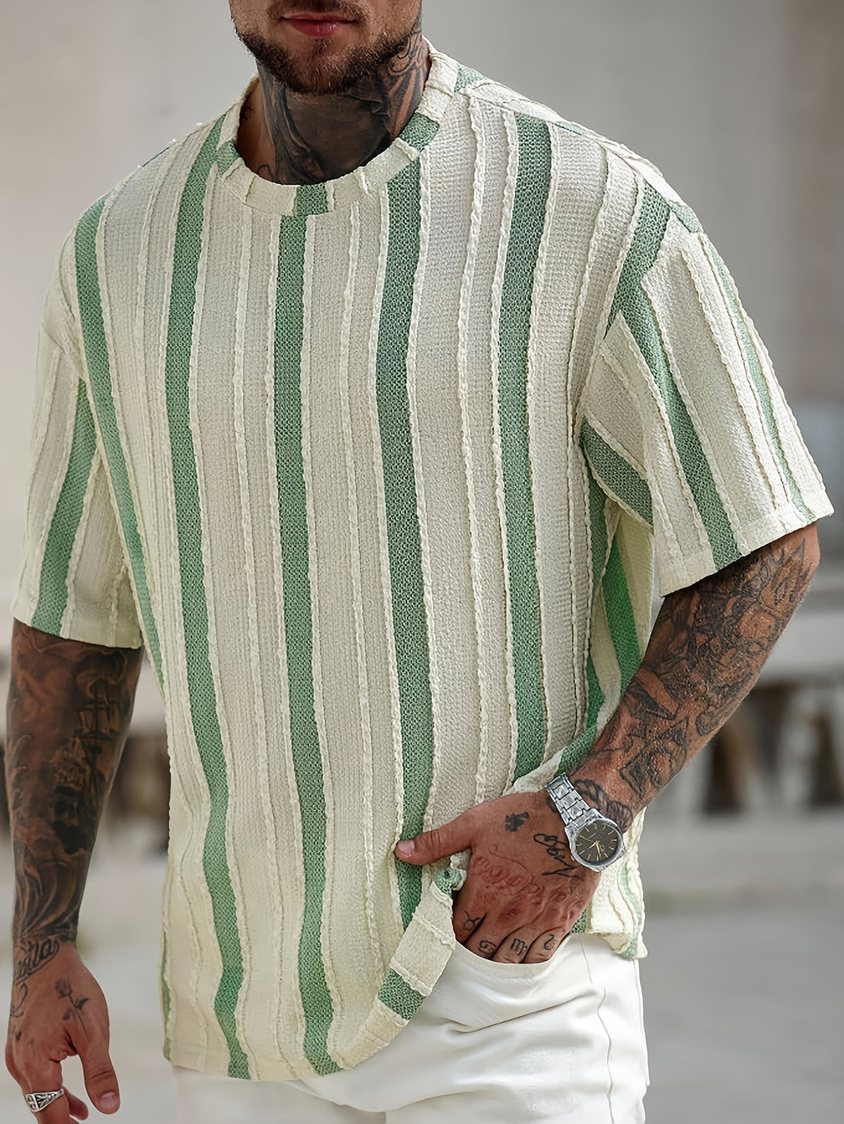 Men'S Casual Sports Texture T-Shirt